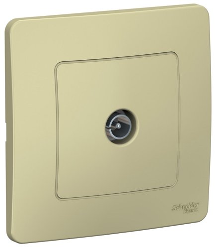 Розетка TV Коннектор с рамкой Systeme Electric Blanca 1-м. бежевый картинка